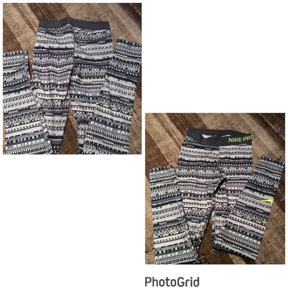 Nike Pro Gray Patterned Activewear Set - image 4